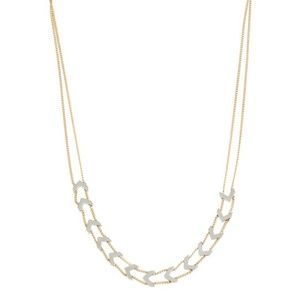 NWOT AllSaints Two Tone Chain Arrow Necklace